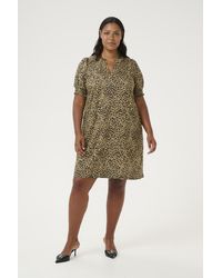 Kaffe - Kleid A-Shape Animal - Lyst