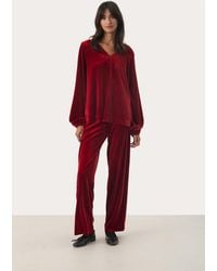 Part Two - Langarm-Bluse Gerade Passform Rhythmic Dark - Lyst