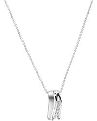 Zeeme - Basic Anhänger Mit Kette 925/- Sterling Rhodiniert Zirkonia - Lyst