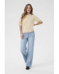Kaffe - Strickpullover Regular Fit Cream - Lyst