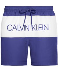 Calvin Klein - Calvin Klein Herenbadpak Met Trekkoord En Volledig Afgewerkte Boorden - Lyst