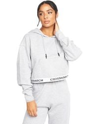Crosshatch - "Jacklight" Kapuzenpullover Für Damen (Hellgrau Meliert) - Lyst