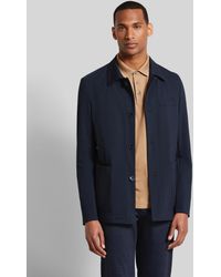 Bugatti - Herren Jas Met Overhemdkraag Van Elegante Jersey - Lyst