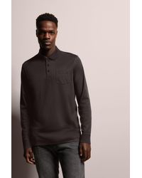 Bugatti - Herren Langarm-Polo Mit Feiner Zweifarbiger Strukturoptik - Lyst