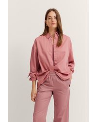 Bugatti - Damen Katoen Satijnen Overhemd Blouse - Lyst