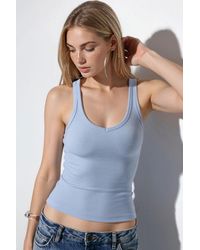 Busem - V-Neck Ribbed Tank Top - Lyst