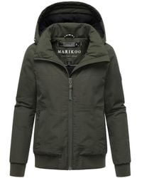 Marikoo - Damen Winterjacke Mooni 16 Im Sportlichen Bomber-Stil Mit Kapuze - Lyst