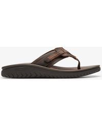 Clarks - Wesley Sun Beeswax Leather Sandals - Lyst