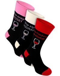 Sock Snob - 3 Pairs Novelty Cotton Rich Pun Socks - Lyst