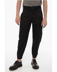 Neil Barrett - Losse Fireman Cargo-broek Met Enkelknoop In Zwart - Lyst