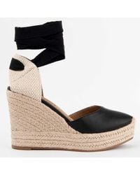 Montevita - Espadrilles Met Sleehak Spartsum22 Zwart - Lyst