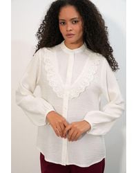Bigdart - Long Woven Shirt With Mandarin Collar - Lyst