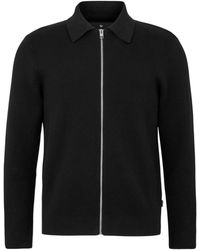 Jack & Jones - Jack And Jones Herenjas Met Kraag En Lange Mouwen, Van Gebreid Materiaal - Lyst
