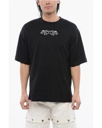 Off-White c/o Virgil Abloh - Skate-fit Tattoo Bandana Geborduurd T-shirt In Zwart - Lyst