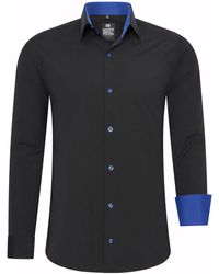 Rusty Neal - Zakelijk Overhemd Slim Fit Premium Katoen-Stretch - Lyst