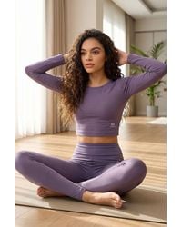 TOMMY LIFE - Cotton Elastane Crop T-Shirt And Leggings Set - Lyst
