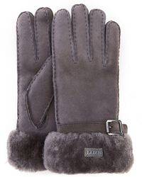 Australia Luxe - Stulpenhandschuhe Aus Grauem Wildleder - Lyst