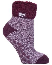 Heat Holders - Ladies Non Slip Thermal Low Cut Ankle Slipper Bed Socks With Grips - Lyst