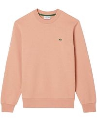 Lacoste - Sweatshirt Für Herren, Rundhalsausschnitt, Fleece (Blassrosa) - Lyst