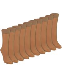 Sock Snob - 10 Pack Ladies Ankle High Pop Socks 15 Denier Lightweight Sheer - Lyst