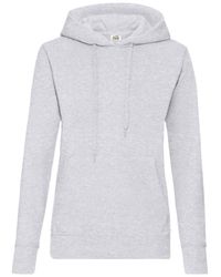 Fruit Of The Loom - Classic Hooded Lady Fit Sweatshirt (heide Grijs) - Lyst