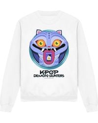 K-Pop Demon Hunters - Adult Save The Date Derpy Tiger Cartoon Sweatshirt - Lyst