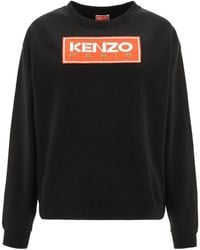 KENZO - Paris Block Logo Sweatshirt Cotton - Lyst