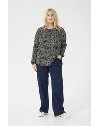 Kaffe - Blouse Met Lange Mouwen Regular Fit/Turtledove Graphic Dot - Lyst