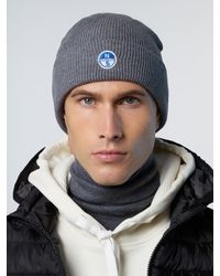 North Sails - Beanie Micro-Rib-Strick Mit Logo-Patch - Lyst