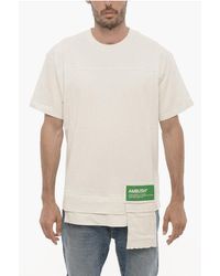 Ambush - Effen T-shirt Met Ronde Hals En Taillezak In Wit - Lyst