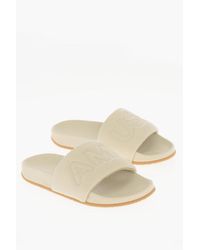 Ambush - Einfarbige Leder-Slides - Lyst