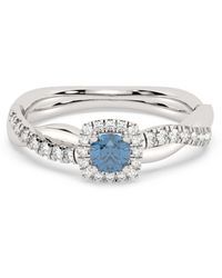 Diam Addict - Ring 585 Weißgold Mit Im Labor Gezüchteten Diamanten - Lyst