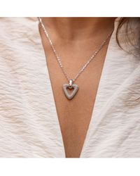 CELESTA - Anhänger Mit Kette 925 Weiße Zirkonia - Lyst