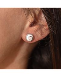 Zeeme - Pearls Ohrringe 925 Mit Weißer Muschel 9Mm - Lyst