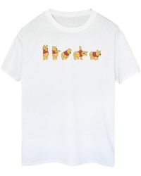 Disney - Ladies Winnie The Pooh Stretching Cotton Boyfriend T-Shirt - Lyst
