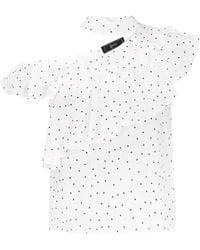 faina - Bluse Frauen Cremeweiß Schwarz - Lyst