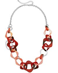 Steuer - Modeschmuck Kette Acryl Bunt Metall Glänzend - Lyst