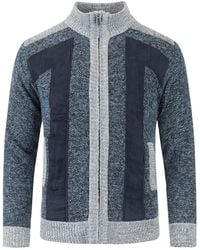 Allthemen - Herren Strickjacke Mit Reißverschluss Stehkragen Cardigan Grobstrick Gefüttert Pullover Für Den Winter - Lyst