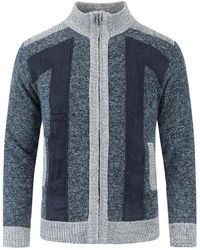 Allthemen - Herren Strickjacke Mit Reißverschluss Stehkragen Cardigan Grobstrick Gefüttert Pullover Für Den Winter - Lyst