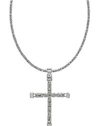 Zeeme - Basic Halskette 925 Poliert Mit Kreuz-Anhänger 55Cm Lang Königskette 2,2Mm Breit - Lyst