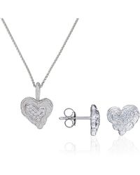 Orphelia - 'Hazel' 925 Sterling Set: Chain-Pendant + Earrings - Lyst