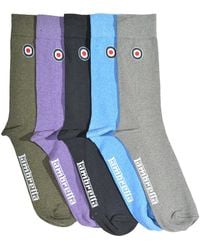 Lambretta - Plain Socks (Pack Of 5) /Khaki//Wine) - Lyst