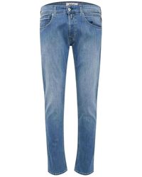 Replay - Katoenen Denim Rechte Jeans - Lyst