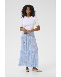 Kaffe - Rok A-Shape Vista W. Chalk Flowers - Lyst