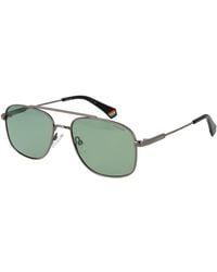 Polaroid - Gray Metal Sunglasses - Lyst