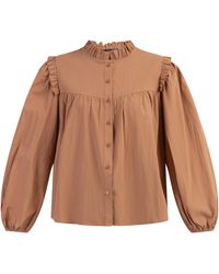 Dreimaster - Blouse Dames Lichte Roest - Lyst
