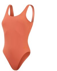 Speedo - Ééndelig Zwempak Met Gestructureerde U-rug (oranje) - Lyst