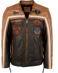 top gun - Leren Jas Tgj1005 - Lyst