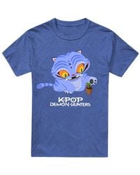 K-Pop Demon Hunters - Adult Cute Derpy Tiger Heather T-Shirt (Heather Royal) - Lyst
