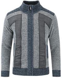 Allthemen - Herren Strickjacke Mit Reißverschluss Stehkragen Cardigan Grobstrick Gefüttert Pullover Für Den Winter - Lyst